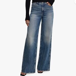 Good American Blue Flare & Wide Leg Jeans